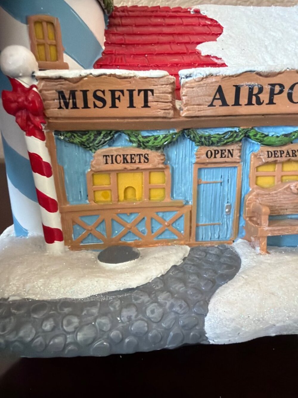 Hawthorne Village Rudolph's Christmas Town Misfit Airplane Airport in Box w/COA - Picture 13 of 16